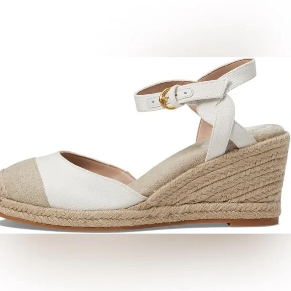 Cole Haan Cloudfeel Espadrille Wedge Sandal perfect neutral sandal spring NEW - Picture 3 of 12